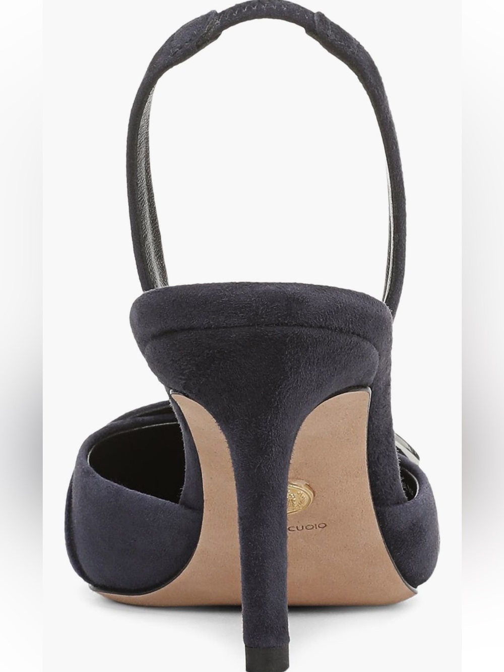 NEW Veronica Beard Loralyn Slingback Pointed Toe Pump in Navy Suede - Picture 6 of 13